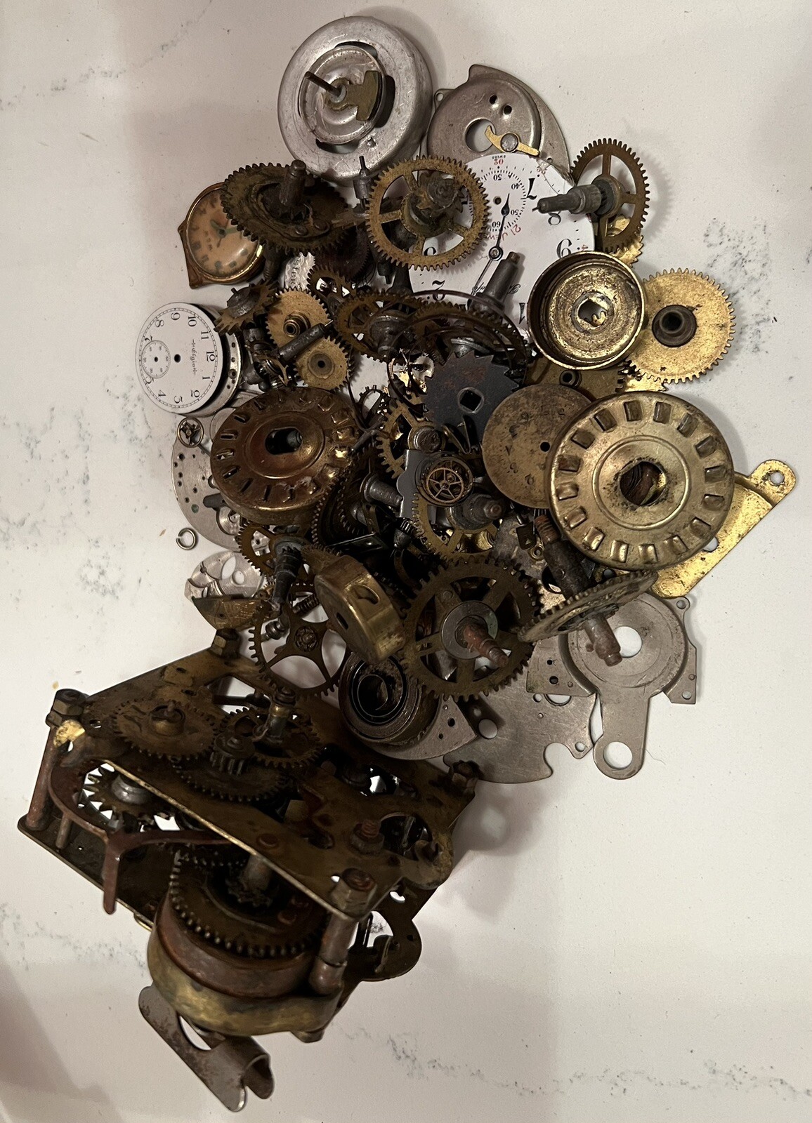 Lot of Used Old Clock and Watch Parts eBay