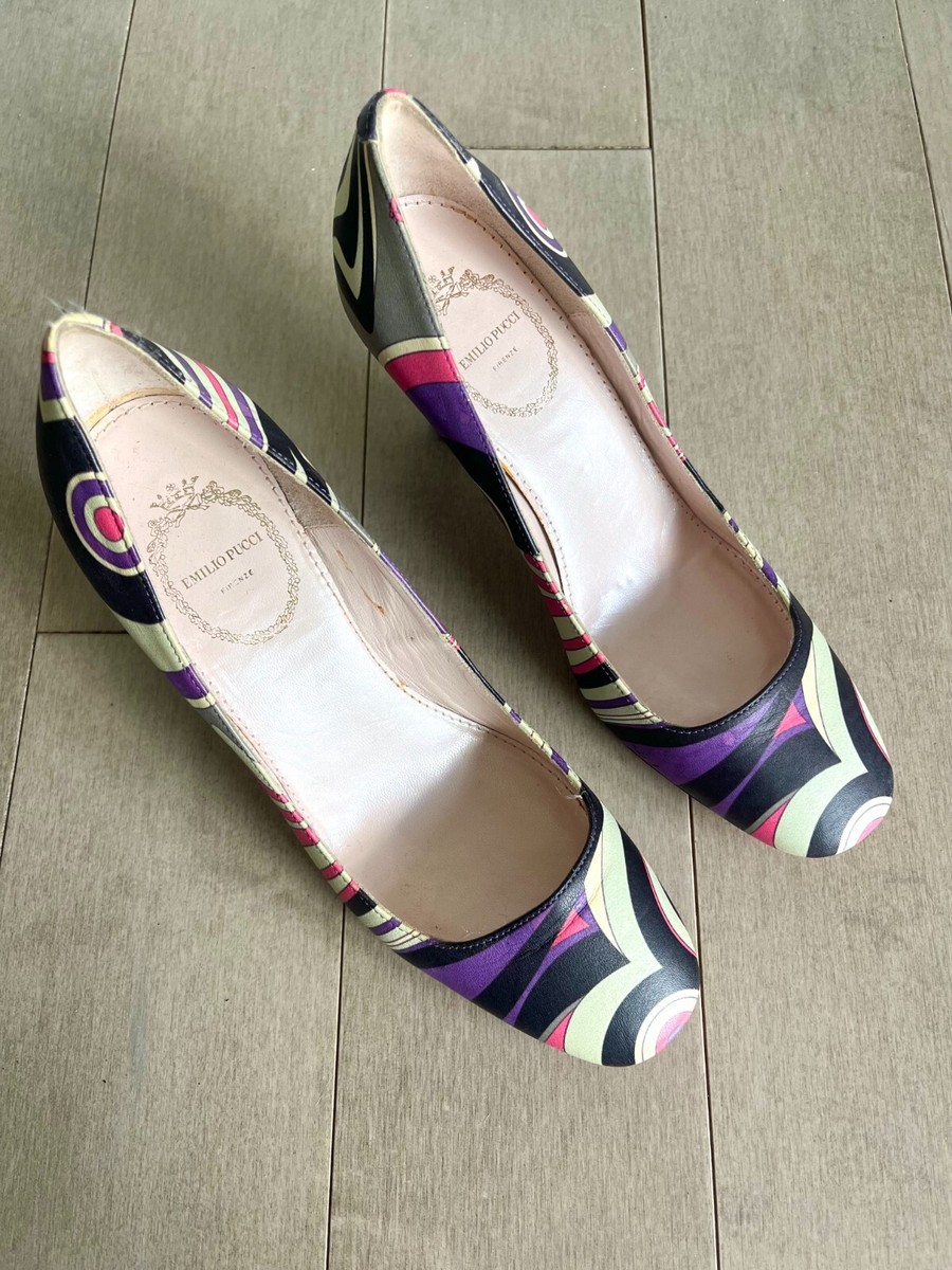 Emilio Pucci Pattern Heels - Vintage Designer Shoes | eBay