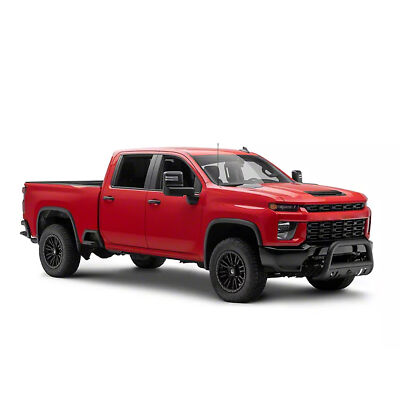 Black Horse Front Bull Bar Brush Bar w/Skid Black Fit 2020-2024 Silverado 3500HD