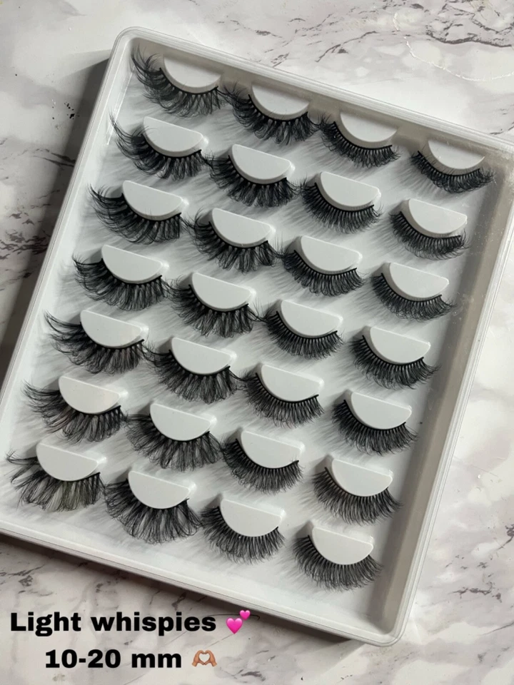 Fluffy Mink Eyelashes 10-20 MM And 20-25 MM Lashes Wispy Lashes , And Fluffy .  - Image 3 of 4