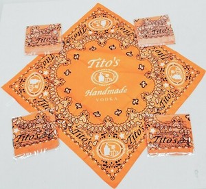 Amazon.com: Tito Lot of 5 Tito’s Vodka bandanas orange Austin Texas display picture 1