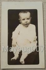 Vintage Real Photo Postcard Baby Black & White Picture Collectible
