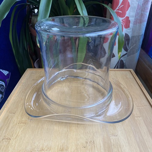 BLENKO 1984 Art Glass Top Hat Ice Bucket Vase 8.5 X 12” Clear 8432 - Picture 7 of 10