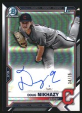 2021 Bowman Chrome Draft Doug Nikhazy Black Refractor Auto /75