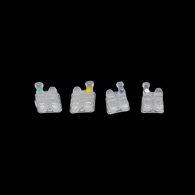 Clear Ceramic Orthodontic Brackets - Roth MBT 0.022 Slot Aesthetic Braces (345 Per Pack)