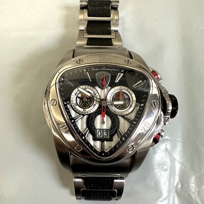 TONINO LAMBORGHINI - SPYDER - CHRONO STEEL - GENUINE - SWISS