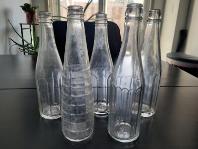 Antique Clear Glass H. J. Heinz Co. Condiment Bottle Lot