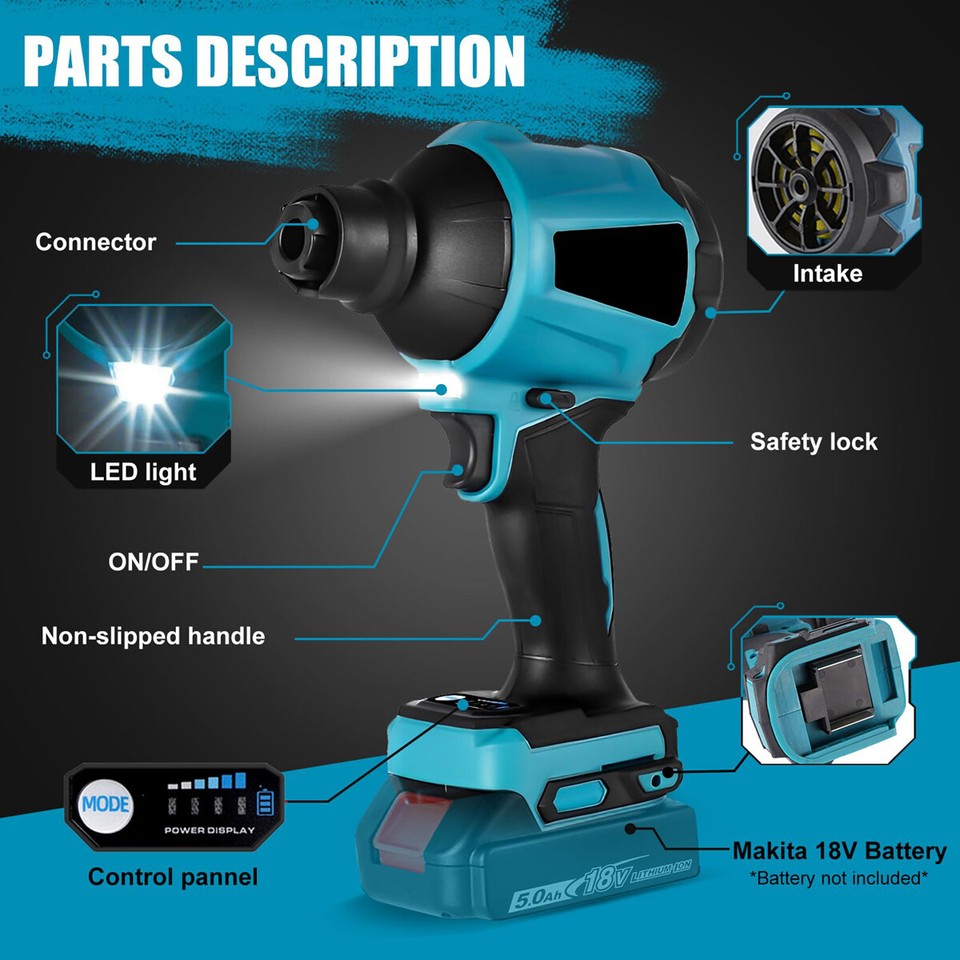 Für Makita Elektrisches Gebläse Mini Gebläse Laubbläser Laubblasen 18V