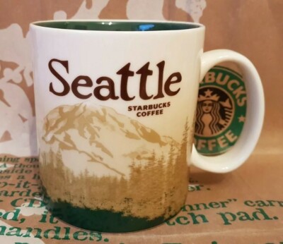 Starbucks Coffee Mug SEATTLE, V1, Mount Rainier, Global Icon, NEU & unbenutzt!!!