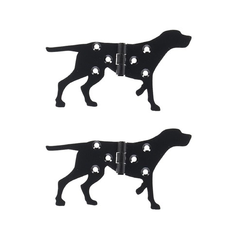 Par de bisagras para perro frutas caídas gabinete decorativo puerta muebles negro metal - Imagen 5 de 10