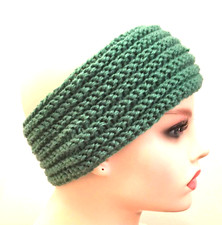 Sage Green Headband Ear Warmer New hand knitted Unisex Men Women
