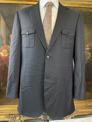Elevee Bespoke 42L TORII HUNTER Full Canvas Zegna Trofeo Surgeon's Cuff Blazer