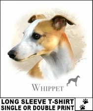 BEAUTIFUL CHAMPION CLASSIC WHIPPET K9 DOG BREED LONG SLEEVE T-SHIRT AB701