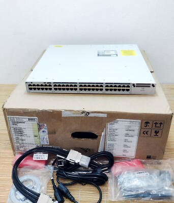 NEW Other  Cisco C9300-48P-A Catalyst 9300 48port PoE+ Dual AC PSU NEU