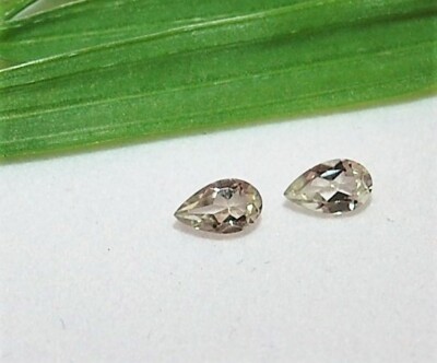 Pair (2pcs) of 5x3mm Pear Cut Genuine Zultanite, TCW: 0.42 cts., EC = Eye Clean