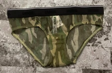 NWT VICTORIA'S SECRET PINK CAMOUFLAGE CAMO MESH THICK BAND HIPHUGGER PANTIES