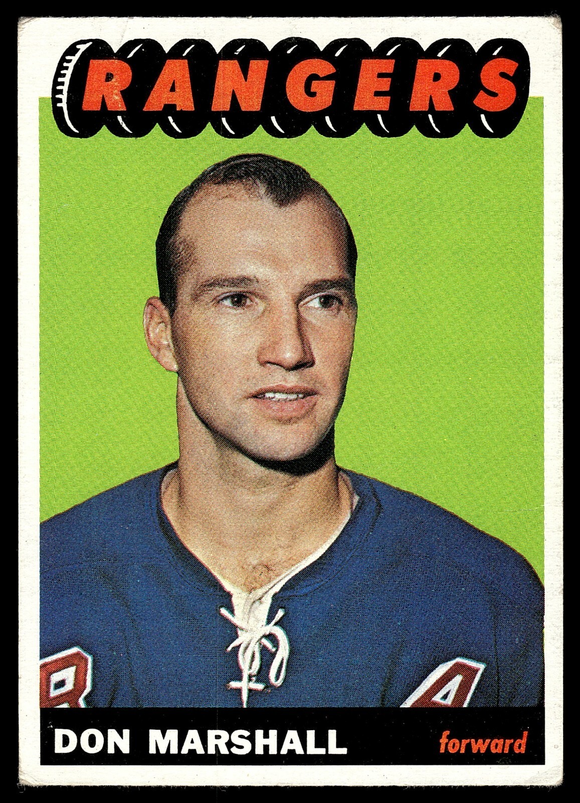 1965-66 Topps Set Break #29 Don Marshall New York Rangers VG Crease