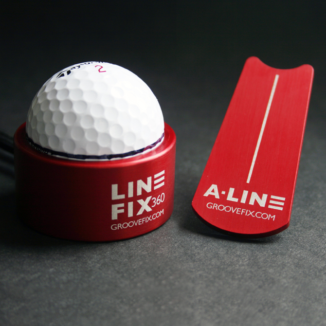 Groovefix golf ball line marker & putt alignment marker (arrow shape) bundle