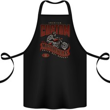 American Custom Motorcycles Biker Motorbike Cotton Apron 100 Organic
