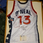 Champion Shaquille O'Neal USA Basketball Autographed Jersey Prince of Cards COA