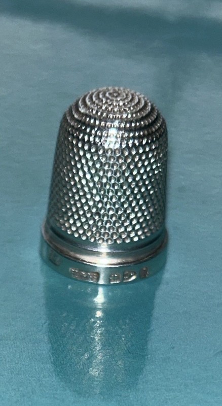 Thimble HGS Sterling Silver Hallmarks England Early 1900 Pristine Estate Antique