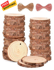 BIBRADAA Wood Slices 54 Pcs 2.8-3.1 Inches,Wood for 2.8"-3.1", 