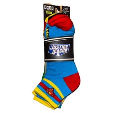 SWAG Justice League 4 Pack Men s Novelty Crew Socks Size 8-13 Superman Marvel DC