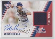2018 USA Baseball Stars & Stripes and Material Signatures Cadyn Grenier Auto b1p