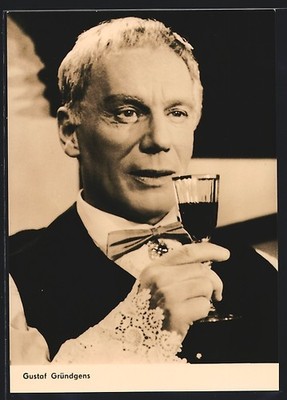 Actor Gustaf Gründgens in The Glass of Water, Postcard 