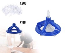 300PCS TILE SPACER Levelling System plus 2mm Twister spacer + 100Nut NEW