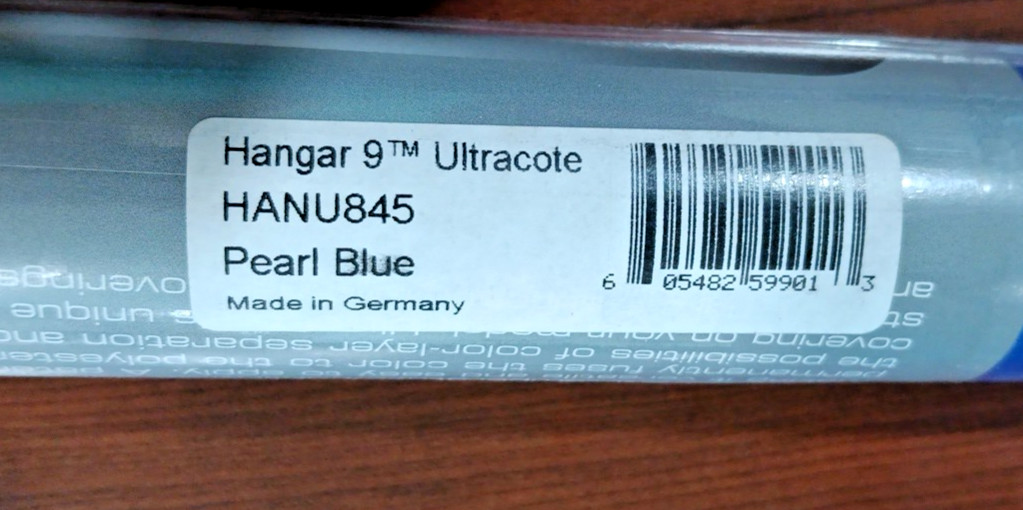 Hangar 9-Ultracote Multi-Temp Thermal Shrink Covering  ~NIP!~ HANU845-Pearl Blue