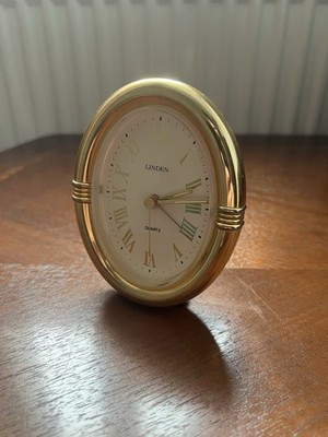 Linden Quartz Tischuhr Gold (Beschreibung Lesen)