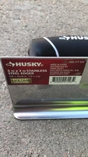 HUSKY Stainless Steel Concrete Hand Edger (6" x 3", 3/8"R) Comfort Grip Handle