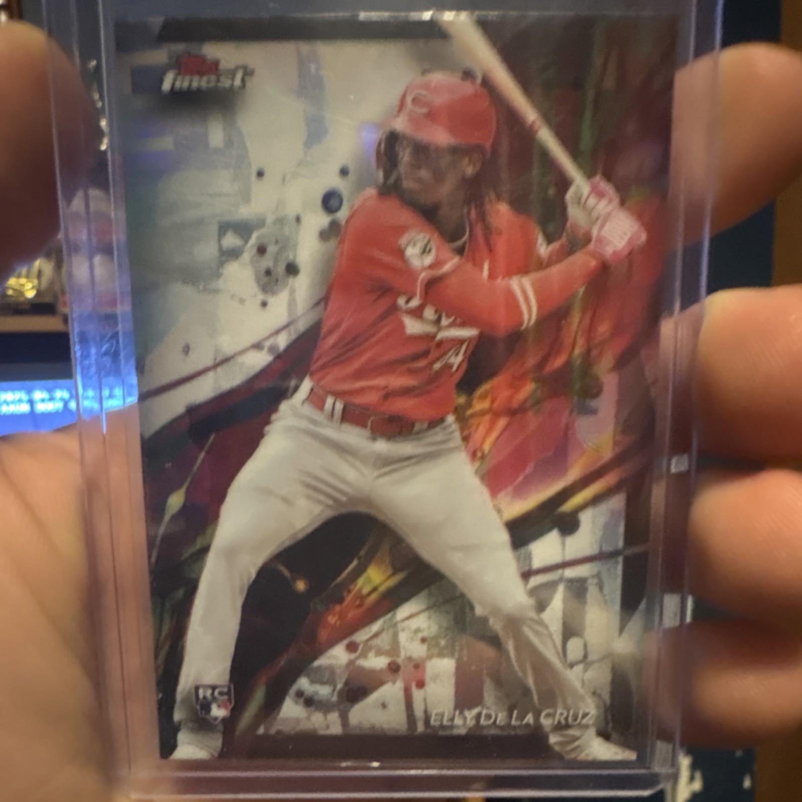 Topps Finest Elly De La Cruz Rookie Refractor #64 Reds 2024 Baseball Card