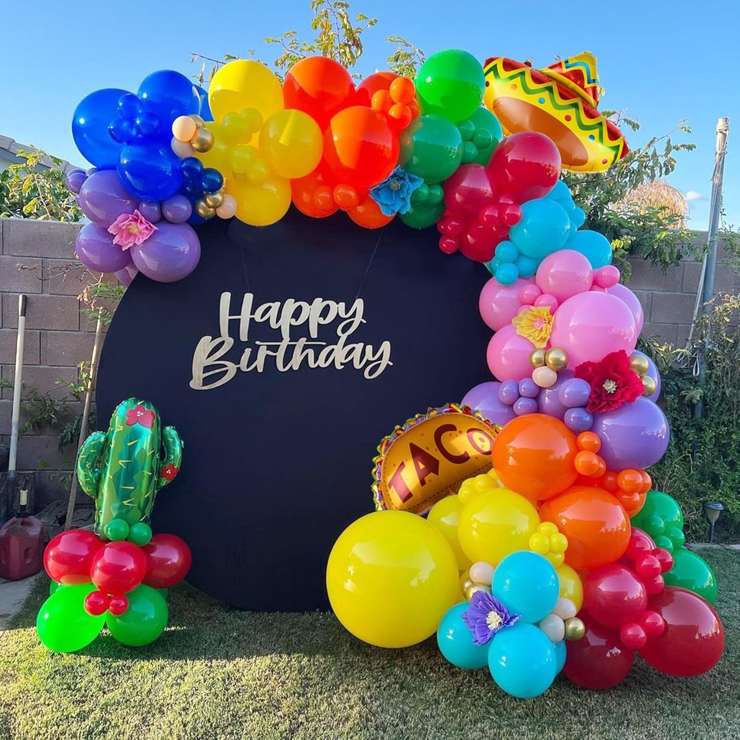 Mexican Fiesta Party Decorations 159pcs Fiesta Balloon Arch Garland Kit Cactus S