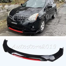 For Nissan Rogue 2013-23 Front Bumper Lip Splitter Spoiler Kit Glossy Black Red