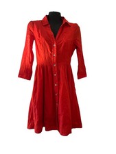Anthropologie Dress, Moulinette Souers, Bright Red, Size Zero. Long Sleeve