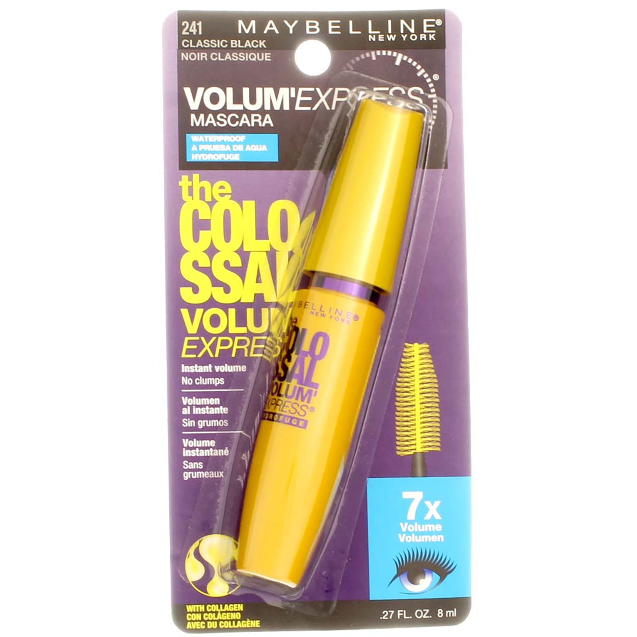 4 Pack Maybelline Volum Express Waterproof Mascara Classic Black