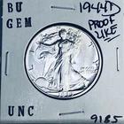 1944 D BU GEM LIBERTY WALKING SILVER HALF UNC MS+++ U.S. MINT RARE COIN 9185