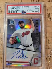 2020 Bowman Chrome Logan Allen 63/99 Hidden Finds Auto #HFLA PSA MINT 9