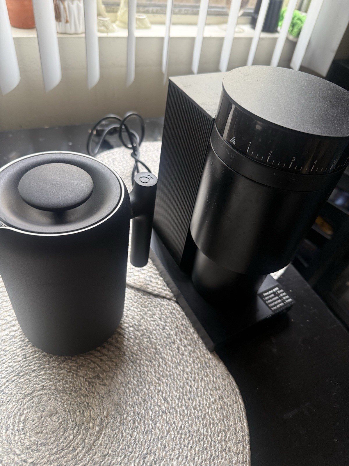 Fellow Opus Coffee Grinder Black & Fellow French Press 