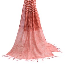 Sushila Vintage Indian Dupatta 100 Pure Cotton Printed Long Stole Scarves