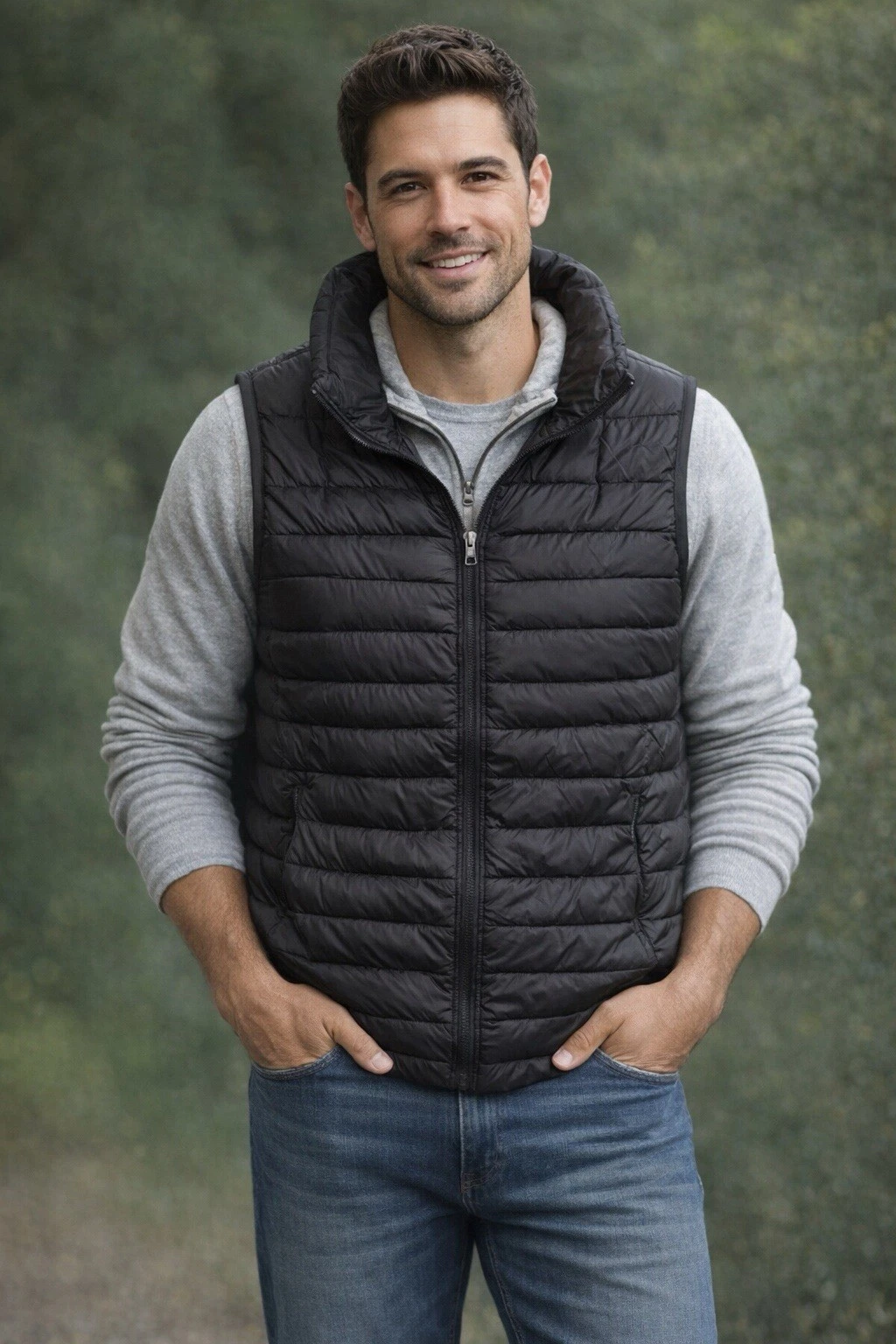 NWT Hawke & Co Sport Vest Mens S Black Down Puffer Quilted Lightweight Outdoors
