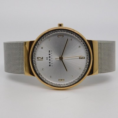 SKAGEN Denmark SKW2128 All Steel Quartz Analog Women's Watch New  Battery