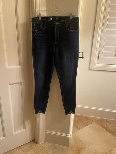 Jeans KUT From The Kloth – Taille 12, Coupe Droite, Stretch En Coton – Couleur Foncée, Très Bon état D’occasion