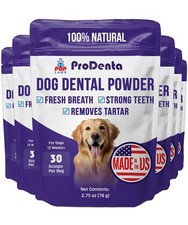 Dog Tartar Remover Powder Plaque Bad Breath Support 6 Pack Pup Labs ProDenta