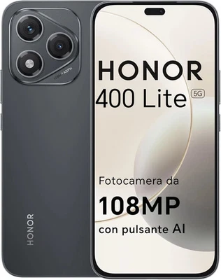 Cellulare Smartphone Honor 400 Lite 5G 8+256GB 6,7" CON SERVIZI GOOGLE Nero