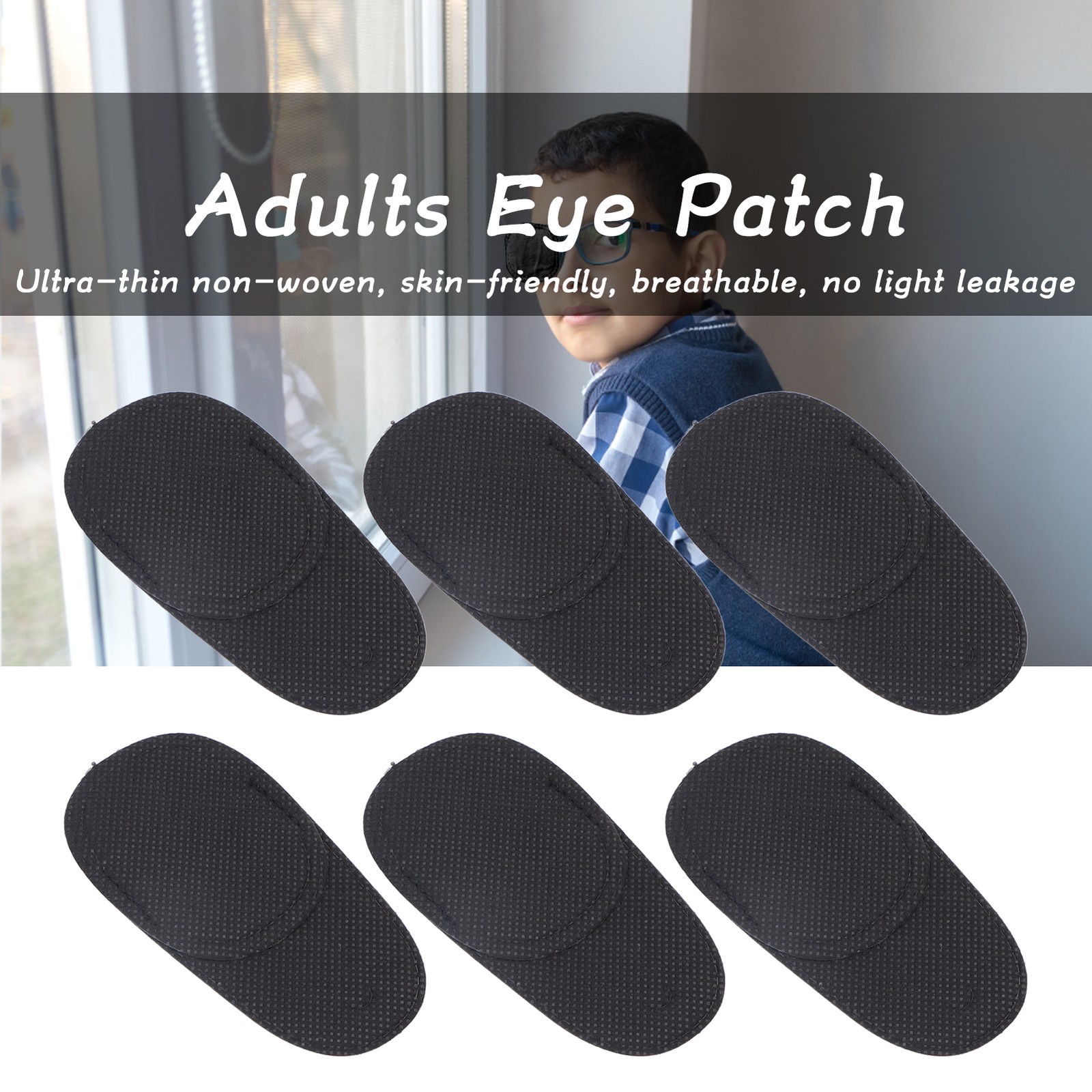 6Pcs/Set Black Glasses Eye Patch Cover For Amblyopia Strabismus Correction