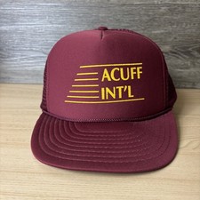 Acuff Intl Hat Cap Snap Back Maroon Yellow Tr...