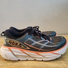 Hoka One One Shoes Womens Size 8.5 Gray Coral Clifton 2 Running GNCR 1008329